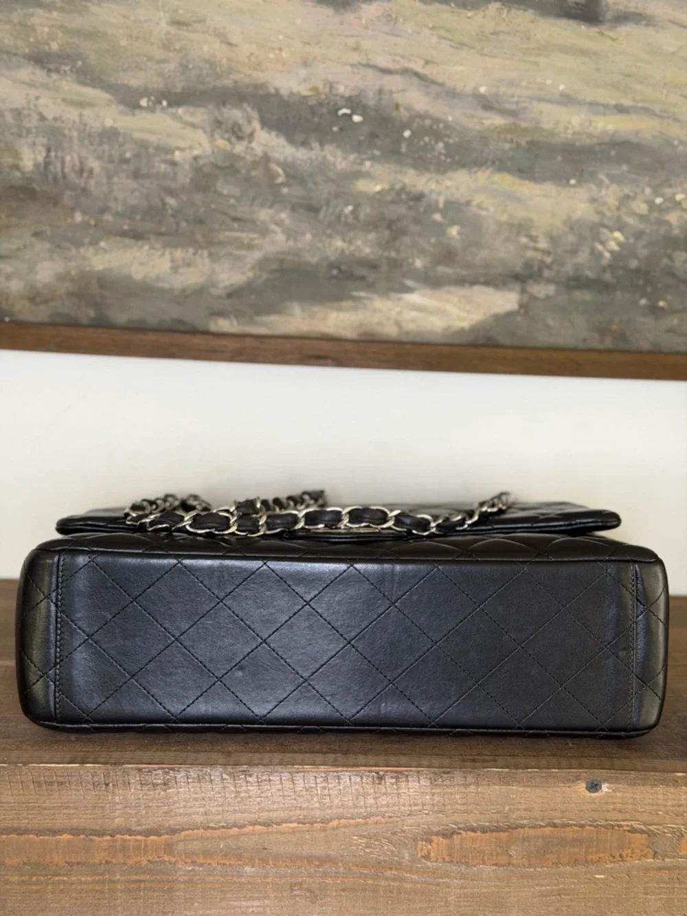 CHANEL MAXI Shoulder Bag with SILVER HARDWARE - Picture 8 of 14